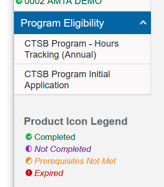 LMS Product Icon Legend